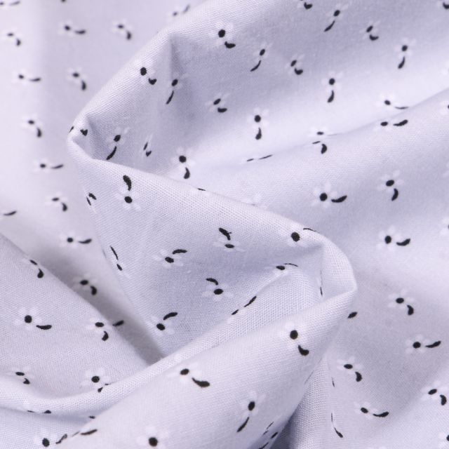 Tissu Coton imprimé LittleBird Petites fleurs sur fond Gris