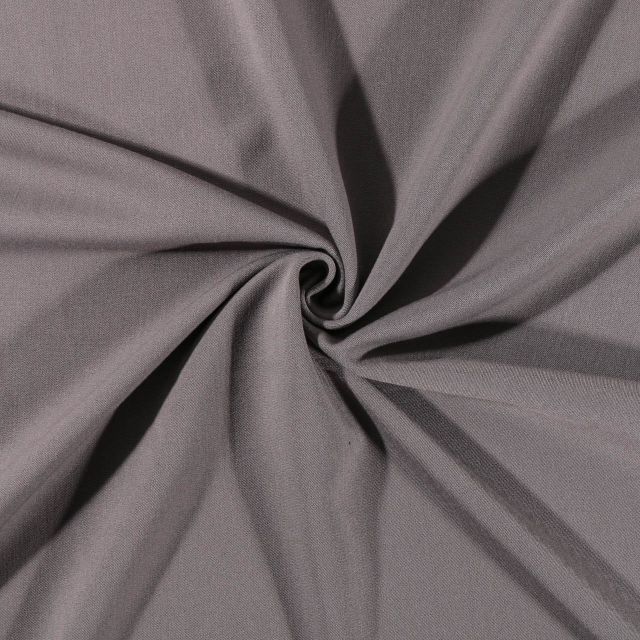 Tissu Gabardine de viscose uni Gris Pierre - Par 10 cm