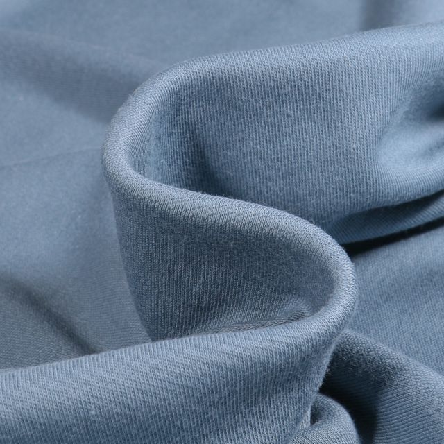 Tissu Jersey uni 100% Coton Bleu indigo