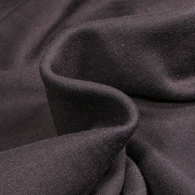 Tissu Jersey uni 100% Coton Noir