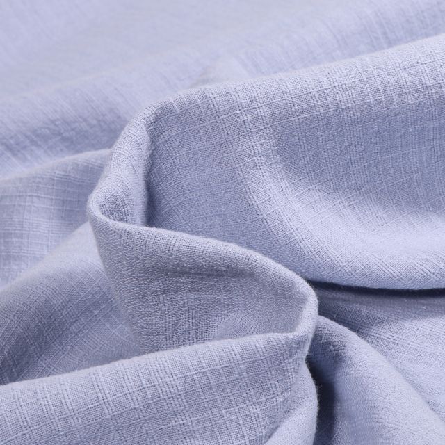 Tissu Gaze de coton uni Bleu clair