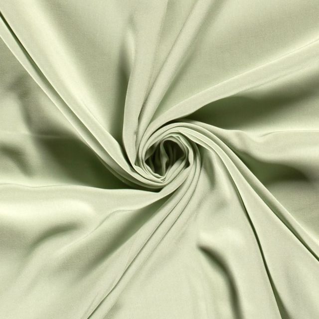 Tissu Popeline de Bambou uni Vert amande