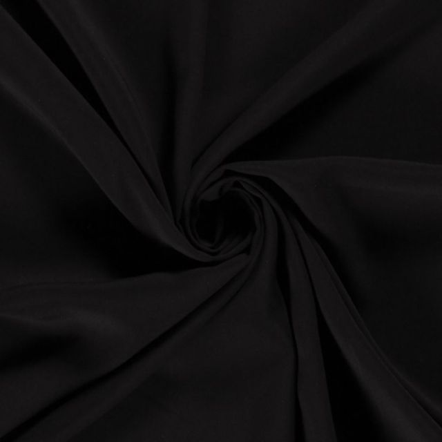 Tissu Popeline de Bambou uni Noir