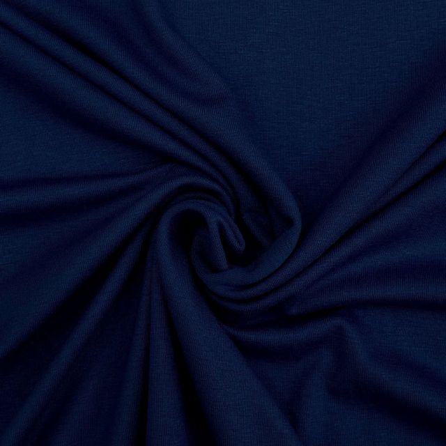 Tissu Jersey Viscose uni Bleu marine x10cm