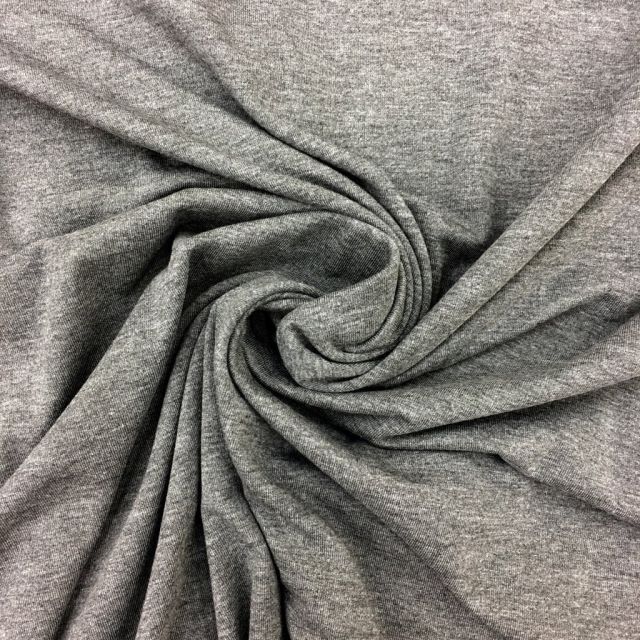 Tissu Jersey Viscose Gris chiné - Par 10 cm