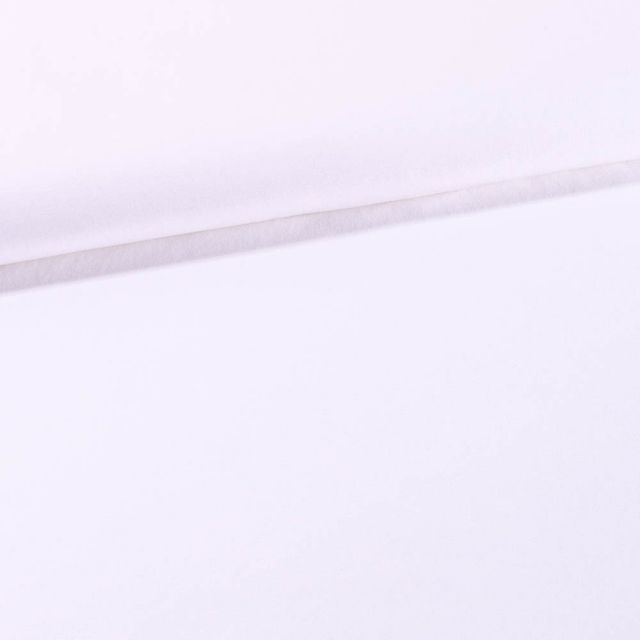 Tissu Coton Sergé extensible Blanc - Par 10 cm