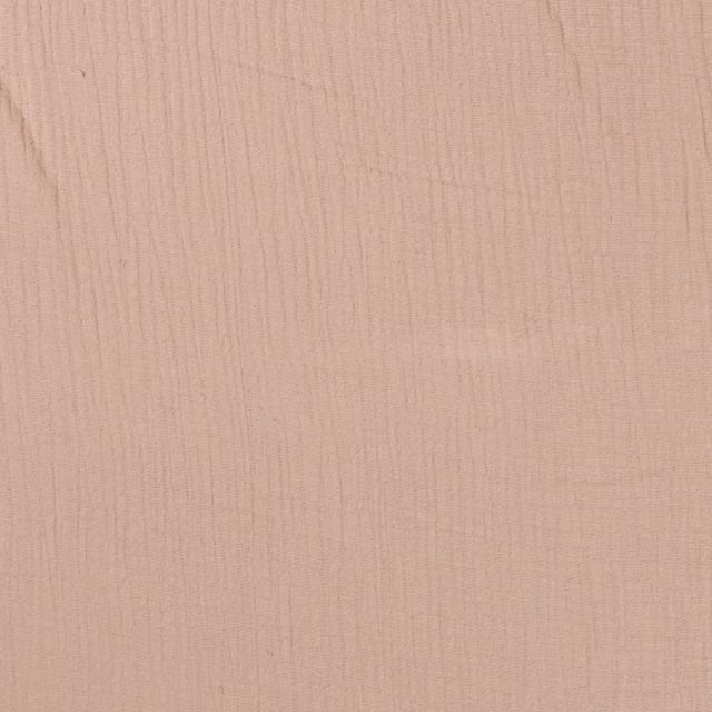 Tissu Double gaze de coton uni Beige - Par 10 cm