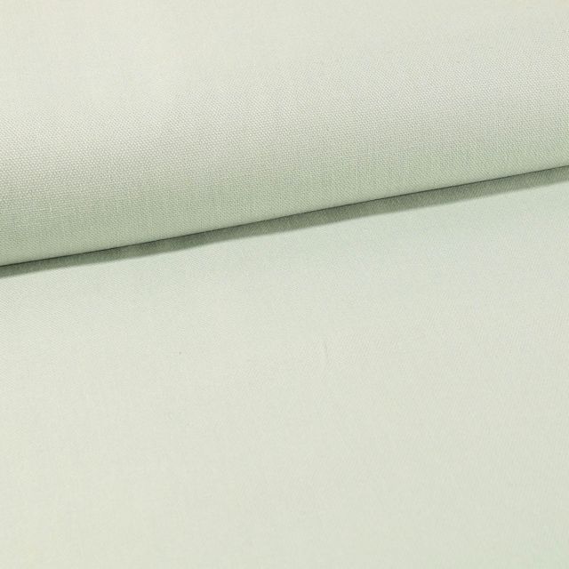 Tissu Toile Coton Canvas uni Vert d'eau - Par 10 cm