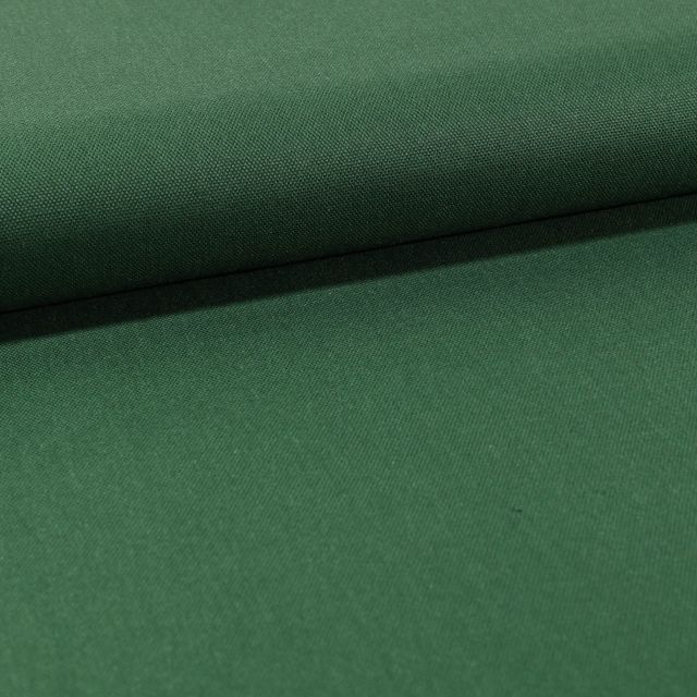 Tissu Toile Coton Canvas uni Vert Foncé - Par 10 cm