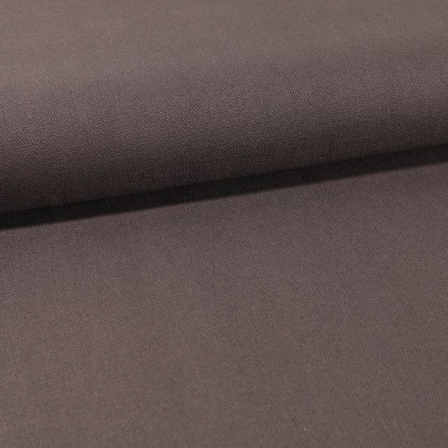 Tissu Toile Coton Canvas uni Gris Foncé - Par 10 cm