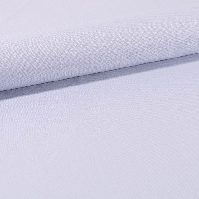 Tissu Toile Coton Canvas uni Bleu Ciel - Par 10 cm