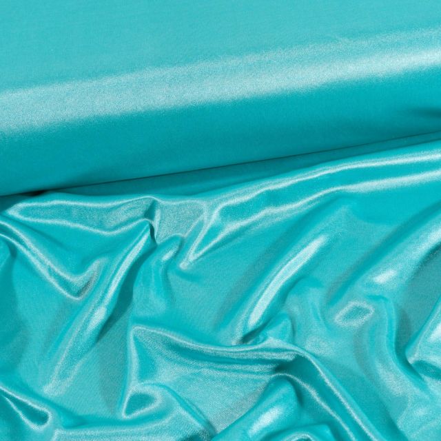 Tissu Doublure Maille Bleu turquoise - Par 10 cm
