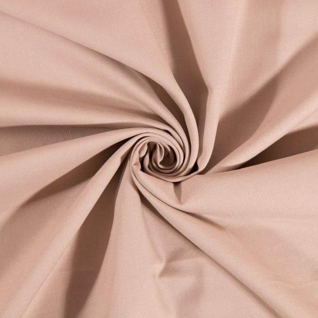 Tissu Coton uni Beige - Par 10 cm