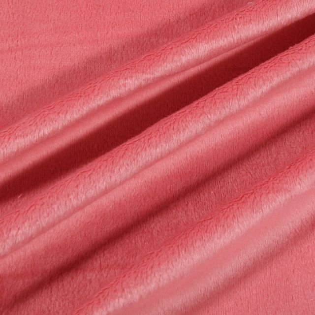 Tissu Minky Ultra doux Ras Vieux rose - Par 10 cm