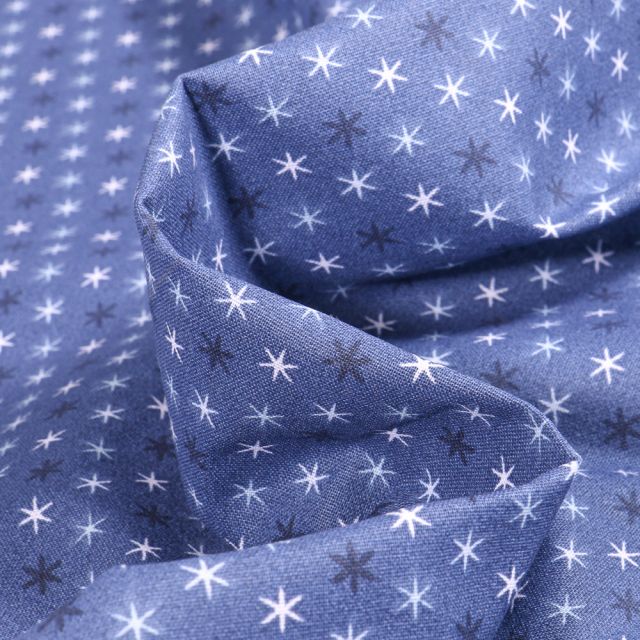 Tissu Coton imprimé Arty Felido sur fond Bleu
