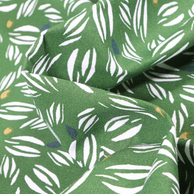Tissu Coton imprimé Arty Vaoy sur fond Vert