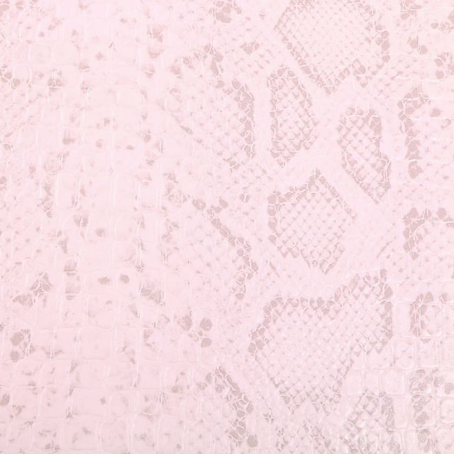 Tissu Simili cuir Croco snake Blanc - Par 10 cm