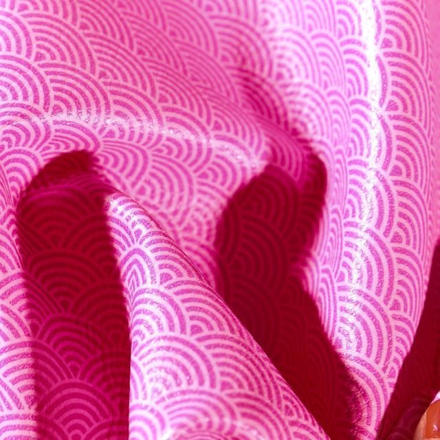 Coupon Simili cuir Wifi Rose clair  - 50 x 70 cm