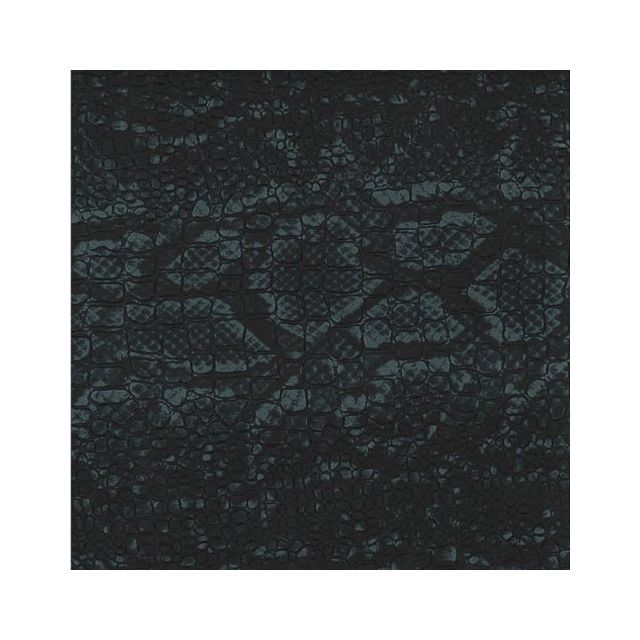 Coupon Simili cuir Croco S mat Noir argent - 50 x 70 cm