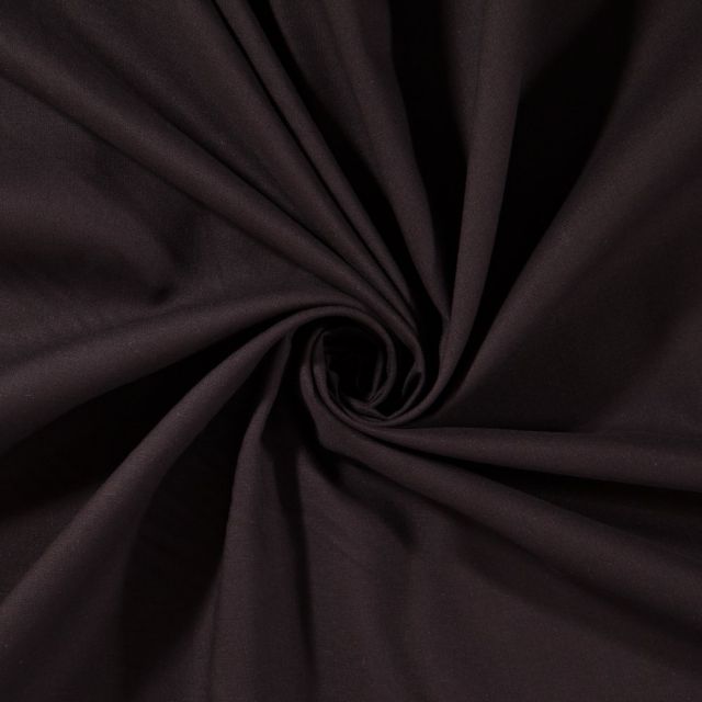 Tissu Coton uni Noir - Par 10 cm
