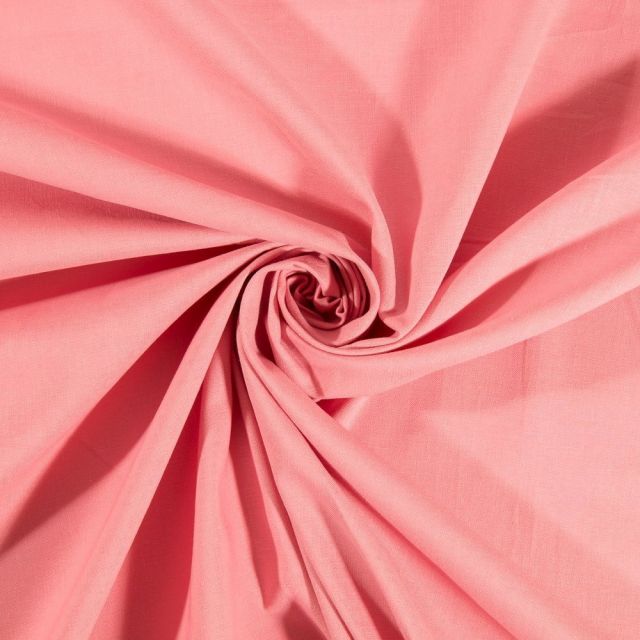 Tissu Coton uni Vieux rose - Par 10 cm