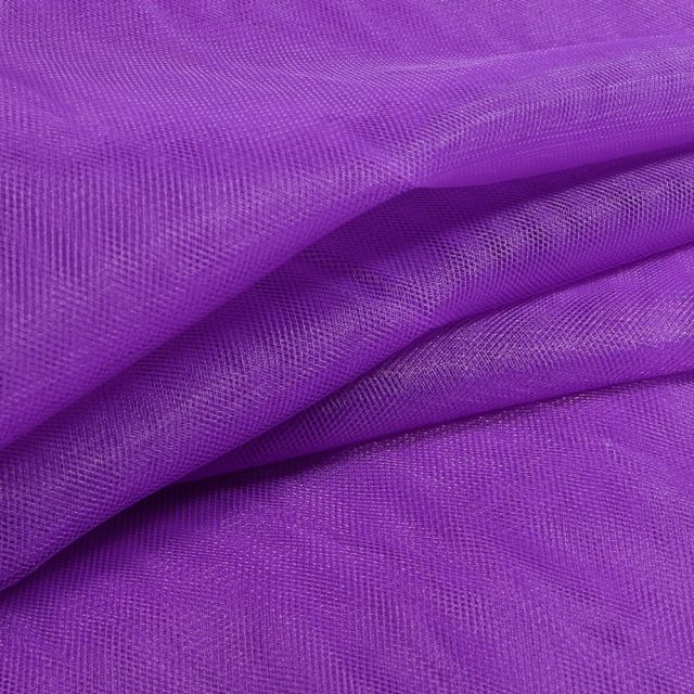 Tissu Tulle souple grande largeur uni Violet