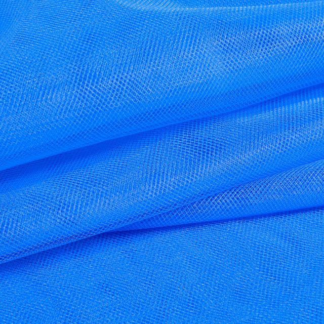 Tissu Tulle souple grande largeur uni Bleu azur