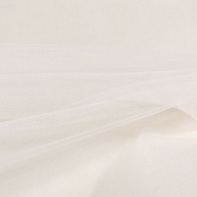Tissu Voile de mariée grande largeur Blanc cassé