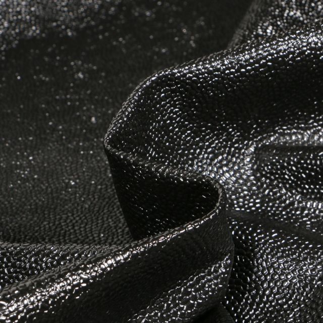 Simili cuir Bubbles Noir - Par 50 cm
