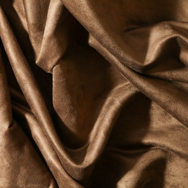 Tissu Suédine d'ameublement Marron vison - Par 10 cm
