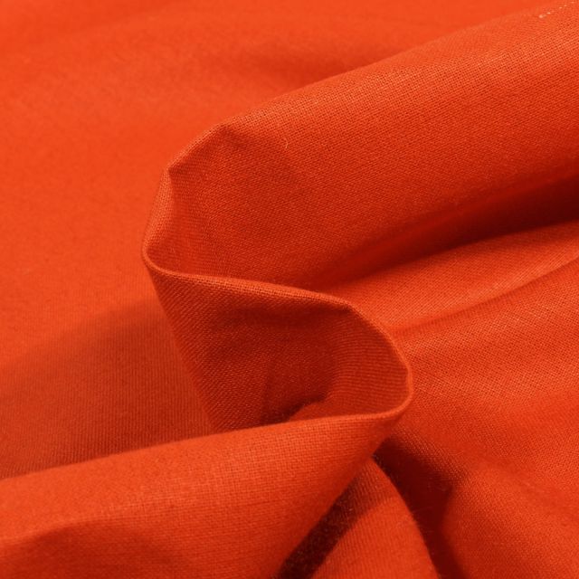 Tissu Coton uni Terracotta