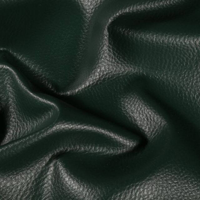 Simili cuir d'ameublement uni Vert sapin - Par 50 cm