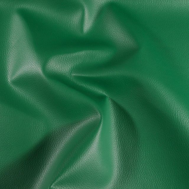 Simili cuir d'ameublement uni Vert épicéa - Par 50 cm