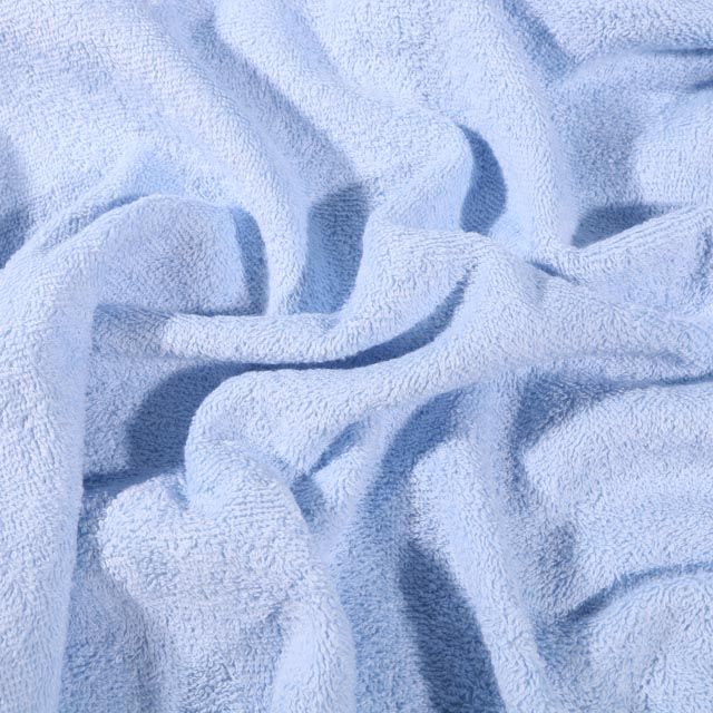 Tissu Eponge Premium 400 g/m² Bleu ciel - Par 10 cm