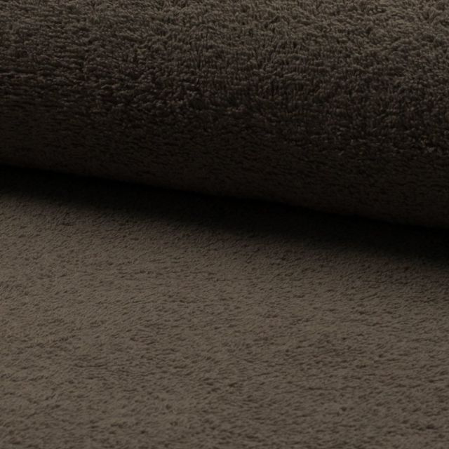 Tissu Eponge légère 320 g/m² Chocolat - Par 10 cm