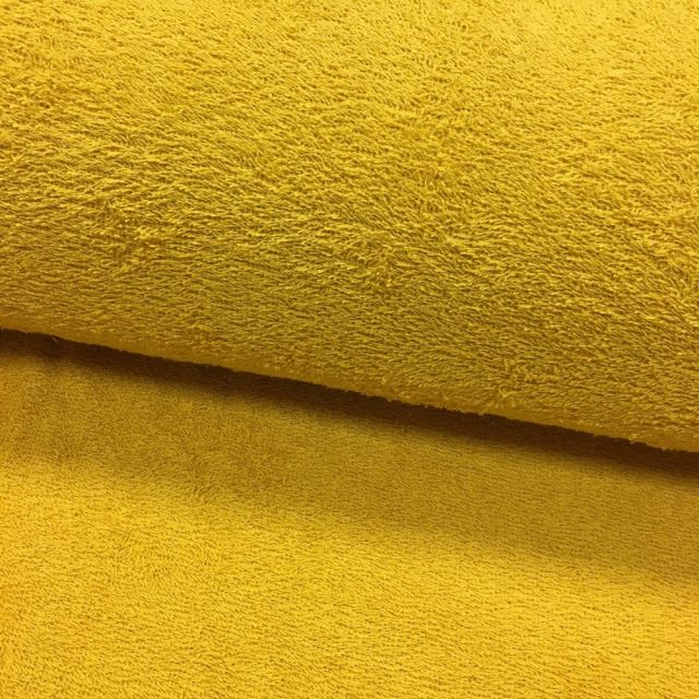 Tissu Eponge légère 320 g/m² Moutarde - Par 10 cm
