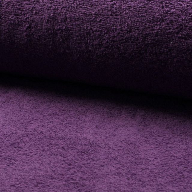 Tissu Eponge légère 320 g/m² Violet - Par 10 cm