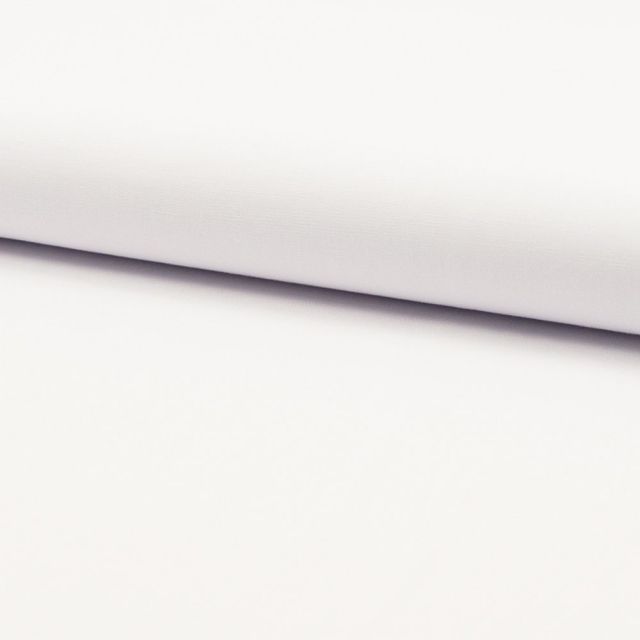 Tissu Popeline de coton unie Blanc - Par 10 cm