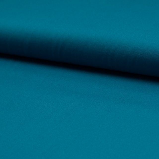 Tissu Popeline de coton unie Bleu pétrole - Par 10 cm