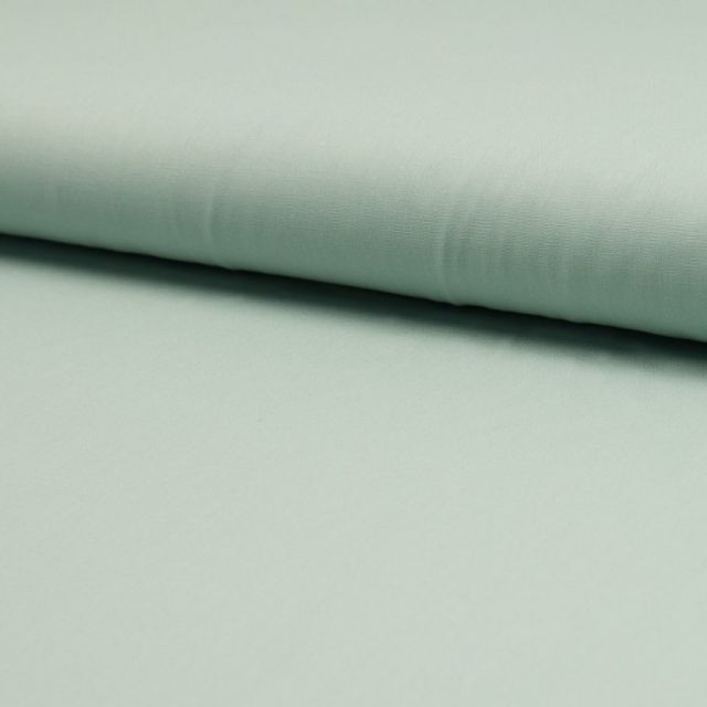 Tissu Popeline de coton unie Vert amande - Par 10 cm