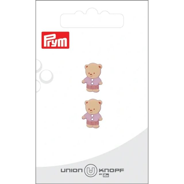 Bouton Prym Ours 15 mm x2 - Lilas