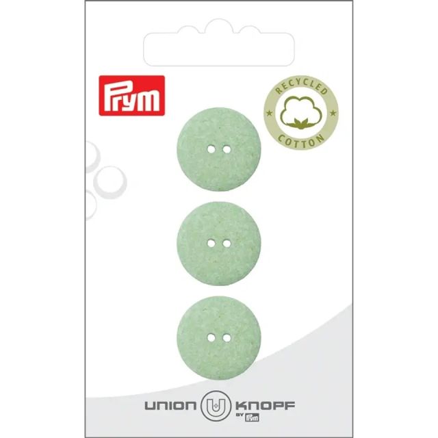 Bouton Prym Coton/Polyester recyclé Anna 18 mm x3 - Vert clair