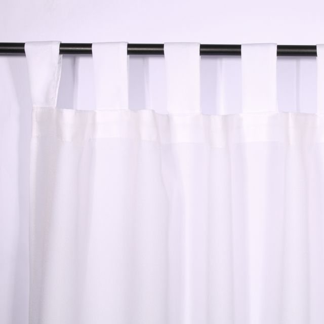 Rideau à passants Craftine 140 x 260 cm Polyester Uni Lods Blanc