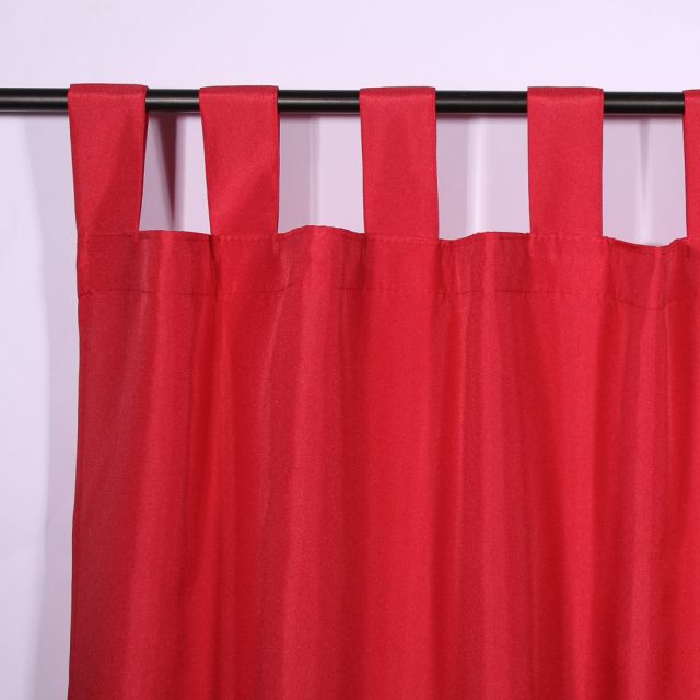 Rideau à passants Craftine 140 x 260 cm Polyester Uni Lods Rouge