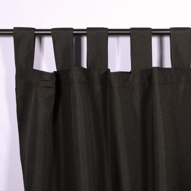Rideau à passants Craftine 140 x 260 cm Polyester Uni Lods Noir