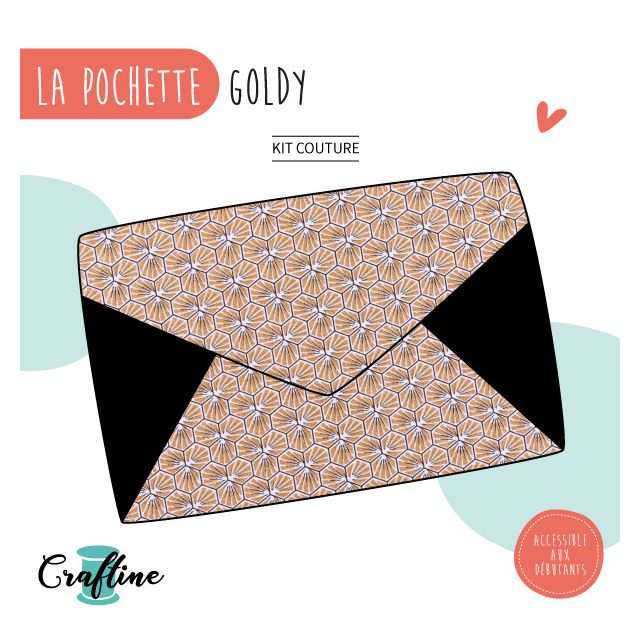 Kit Couture Craftine Pochette Goldy
