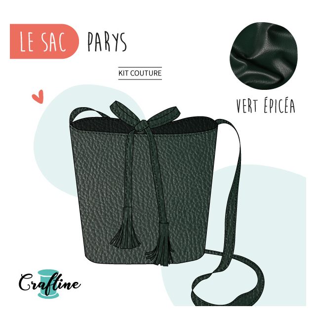 Kit Couture Craftine Sac Parys Vert épicéa