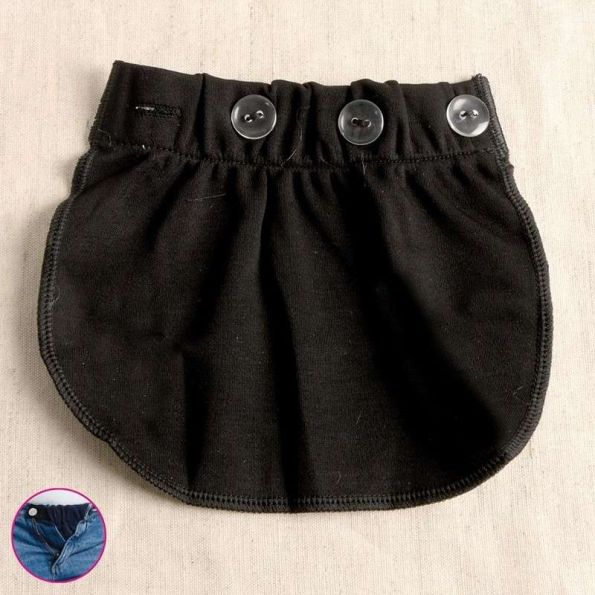 pantalon de grossesse avec boutons fantaisie noir femme