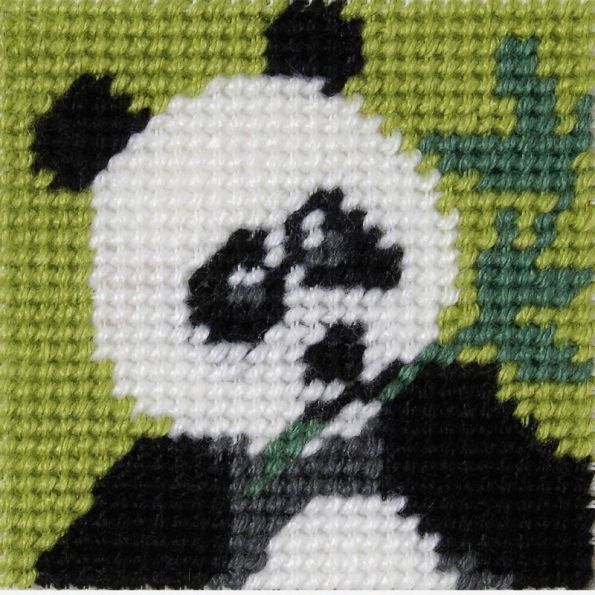 Kit Canevas enfants DMC Le Panda 15 x 15 cm
