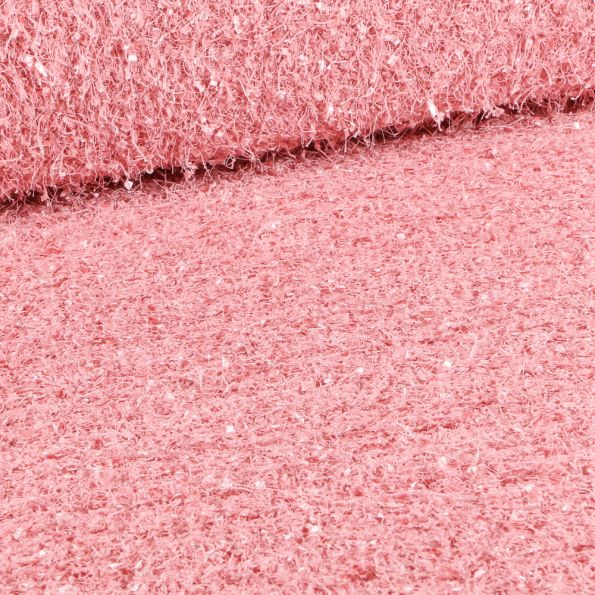 Tissu Fausse fourrure Fantaisie sur fond Rose blush - Par 10 cm